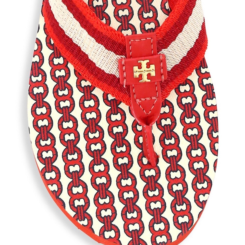 EUC TORY BURCH Gemini Link Thin Flip Flop, Size 8
Liberty Red Gemini Link